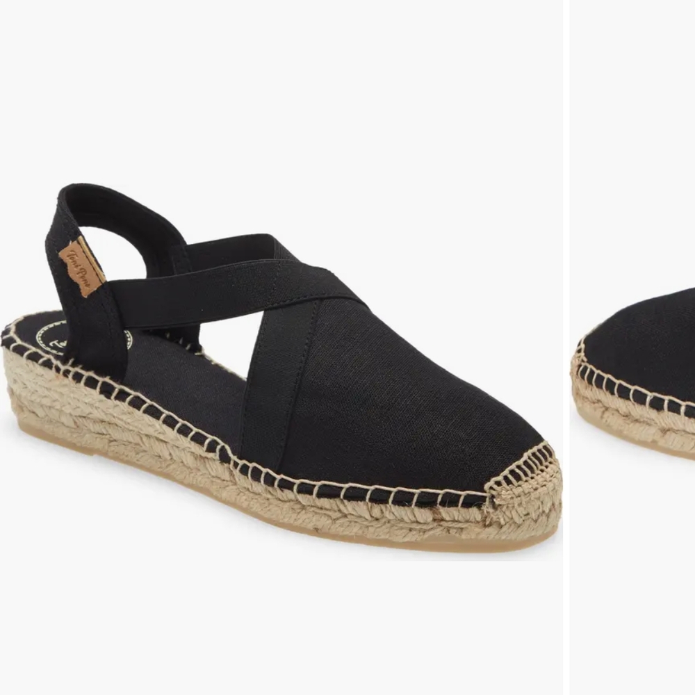 Women's Black Espadrille Sandals
